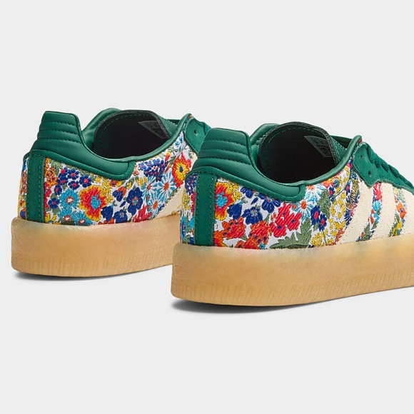 Adidas limited edition green floral Sambae sneakers made with Liberty fabric NWT - Picture 11 of 11